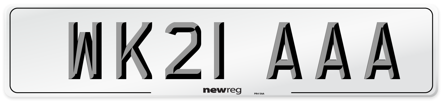 WK21 AAA Number Plate from New Reg